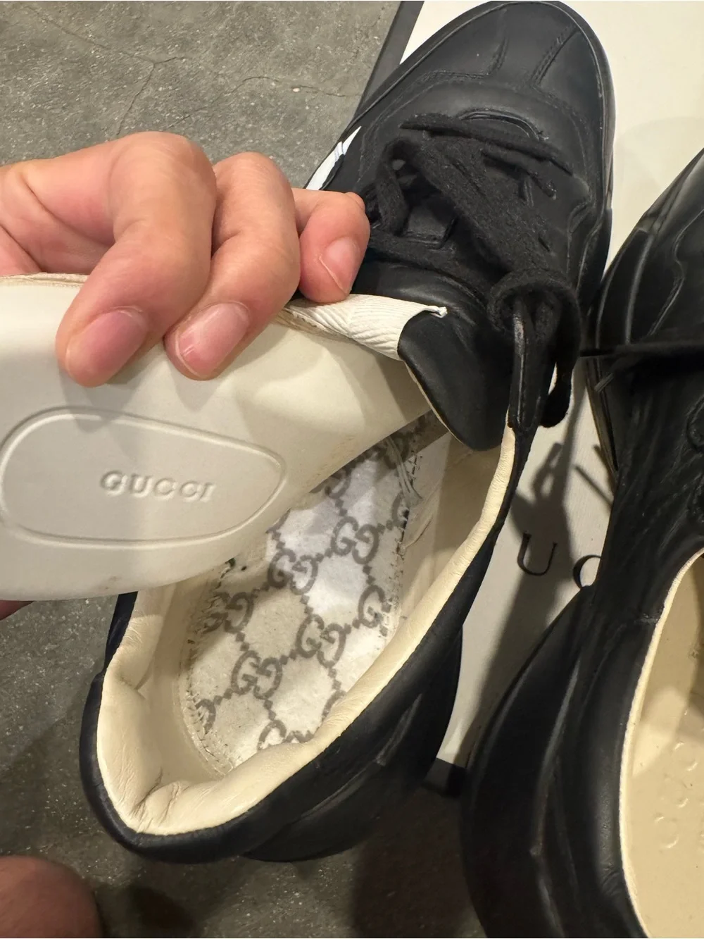 Gucci Rhyton black Web Print